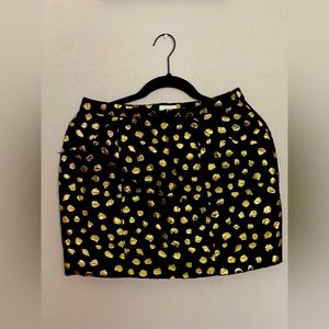 Mini polka dot back/gold skirt